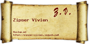Zipser Vivien névjegykártya